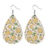 Summer Fashion Lightweight Faux Leather Earrings for Women Fruit Leaf Beach Teardrop Drop Dangle Earrings Jewelry Gift Wholesale