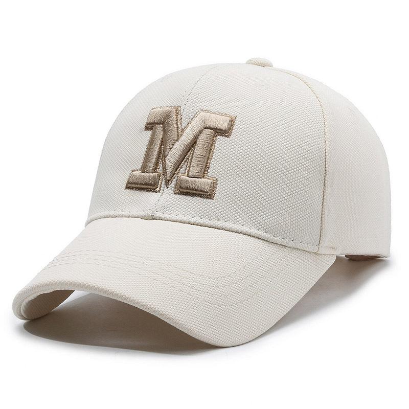 

Женская весенне-осенняя новая модная бейсболка с буквой М из ткани «ананас», мужская универсальная бейсболка с защитой от солнца Adjustable светло-бежевый