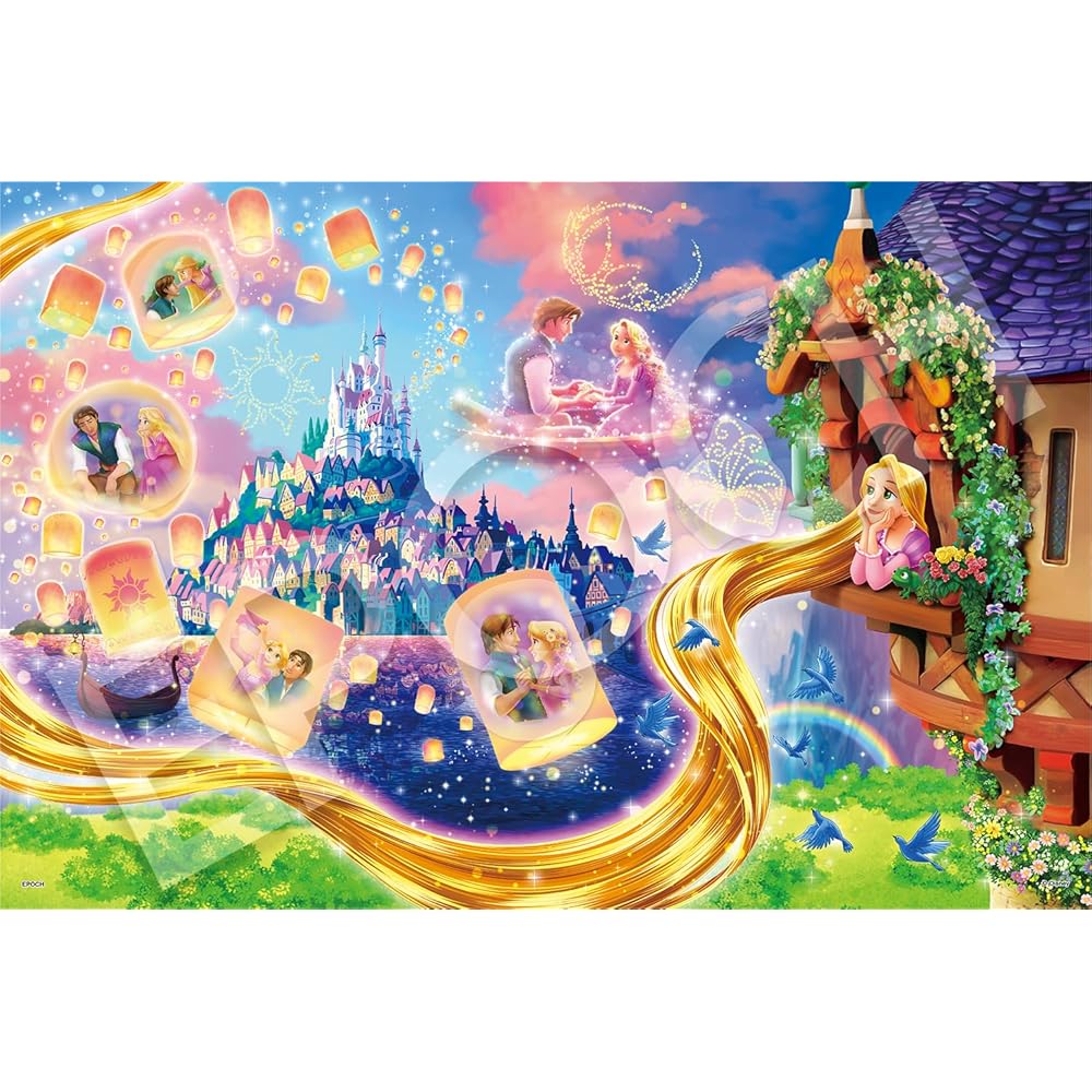 EPOCH Disney Rapunzel Jigsaw Puzzle 1000 Pieces 50x75cm with Glue and Spatula