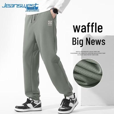 Jeanswest Herren Waffelstrick Buchstabendruck Jogginghose