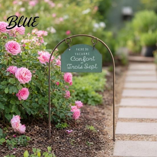 Metal Havekunst Belagt Kunstpæl Dekoration Blomsterpotte Buet Have Vintage Vejrbestandig Blomsterbed Dekorativ til Indendørs Udendørs Holdbar