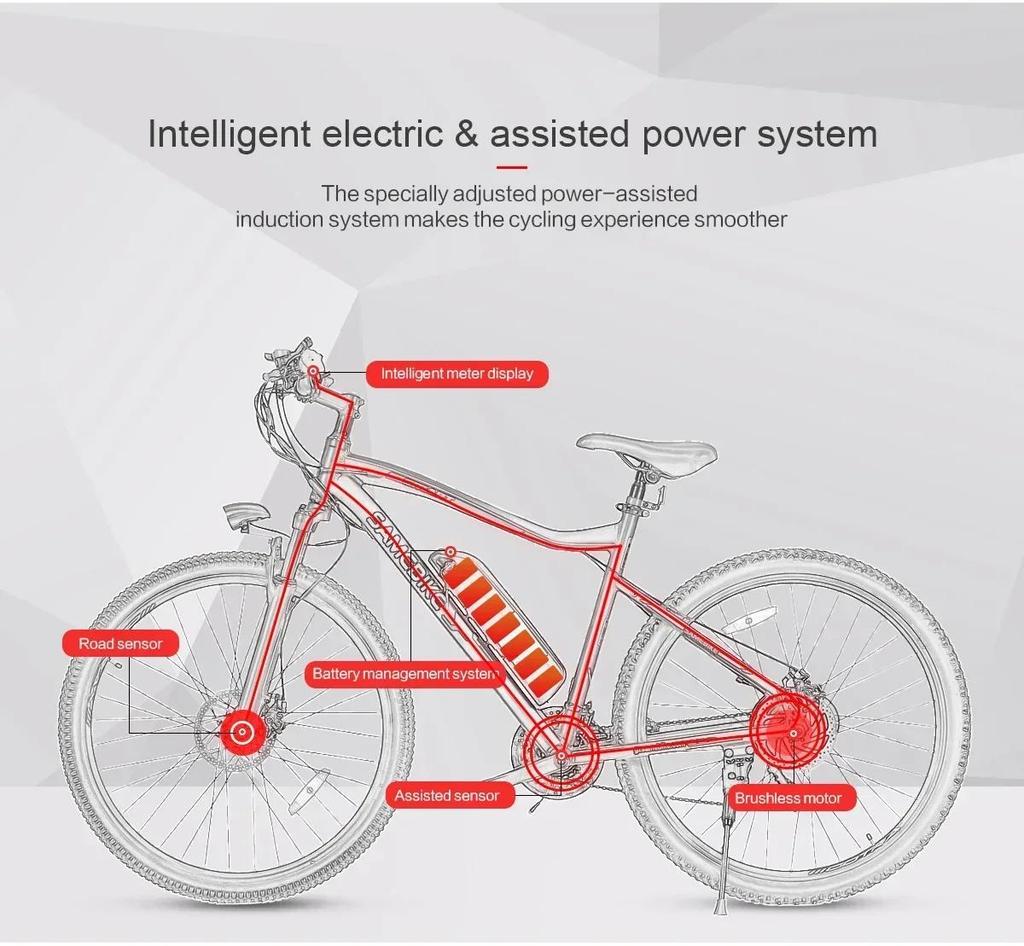 SY26-II style Electric Bicycle 500W Motor 36V 13AH Lithium Battery City Electric Bike 26-inch Fat Tire Mountain Riding E-bike