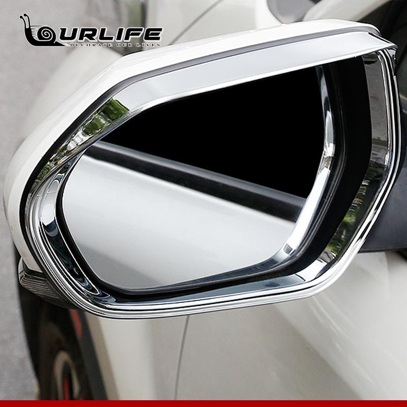 Cobertura de Sobrancelha para Espelho Retrovisor de Carro à Prova de Chuva Guarnição Escudo de Chuva Cromo Prata Para Toyota C-HR CHR C HR XA10