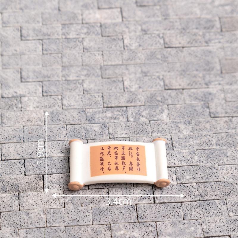 Micro-landscape Ancient-style Poetry and CalligraphyLi Bai Art Decorative Items and Accessories Miniature Small Ornaments