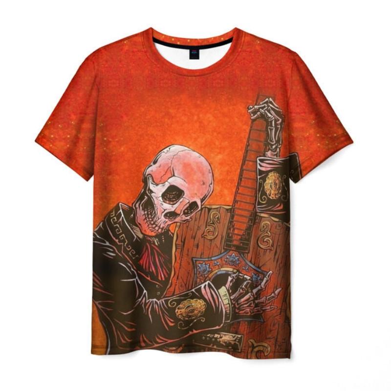 Music Skull 3d Print T-Shirts For Men Summer Fashion Short Sleeve Tees Top Oversized T-Shirt Men Clothing Vintage Streetwear