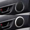 For 12-15 Toyota Tacoma Car Interior Modified Carbon Fiber Front Door Horn Ring Decoration Sticker