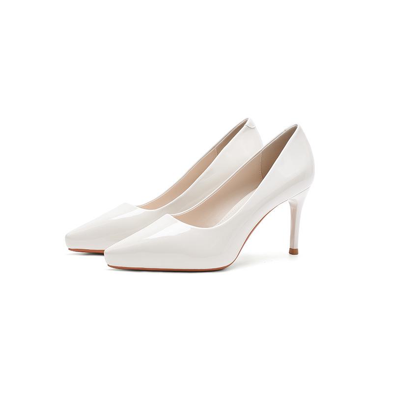 

1088-D1 Women s Patent Leather Stiletto Heels with Pointed Toe, Elegant French Design, Inner Waterproof Platform, 2025 Collection. 34