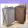 Portable Foldable Laundry Basket Side Handles Dorm Bedroom Storage Bathroom