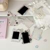 Star Print Photo Card Case with Keychain Clip 3Inch Photo Protectors Waterproof Acrylic Card Covers for Badges Photos