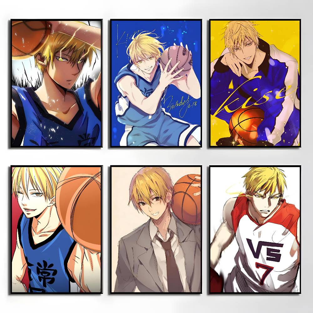 Anime Kuroko's Basketball Kise Poster Adesivo Stampa Impermeabile Arte da Parete per Soggiorno Camera da Letto Decorazioni per la Casa