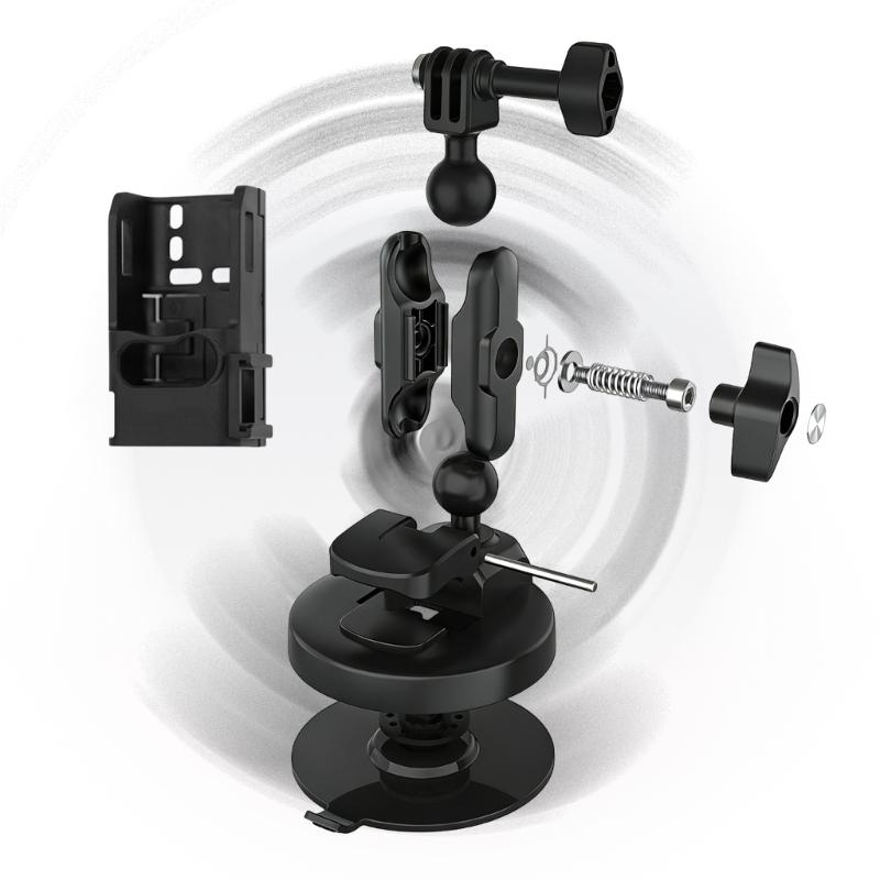 Strong Suction Cup Mount Holder For Sports Device Customizable Position Great For Driving Videos And Content Creation