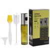 260ml Glass Press-Type Oil and Water Spray Bottle - Non-Drip, Transparent Kitchen and Watering Can.