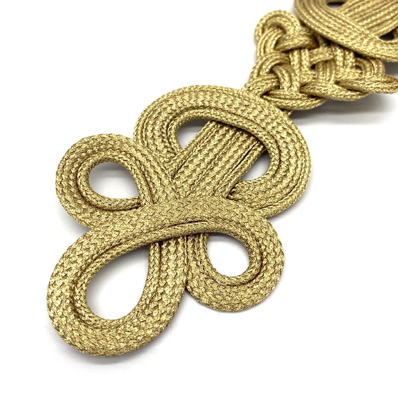 1pcs Gold Chinese Frog Closure Knot Button Fastener for Bags, Garments, Cheongsam, Tang Suit Decoration