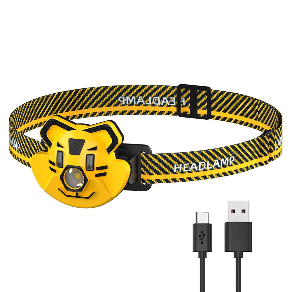 

Дитячий світлодіодний налобний ліхтар USB-перезаряджуваний Милий тваринний ліхтарик Регульований кут Зовнішній кемпінговий ліхтар Подарунки на день народження для малюків