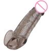 18cm Silicone Long Penis Extension Sleeve Reusable Condom Dick Extender Cock Enlargement Penis Ring Sex Toys for Men