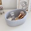 Panier de rangement de bureau tissé à la main avec couvercle Organisateur pour télécommande Cosmétiques Articles divers Boîte