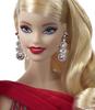 Mattel Barbie 2019 Holiday Doll with Red and White Blonde Curls - Collector Gown,