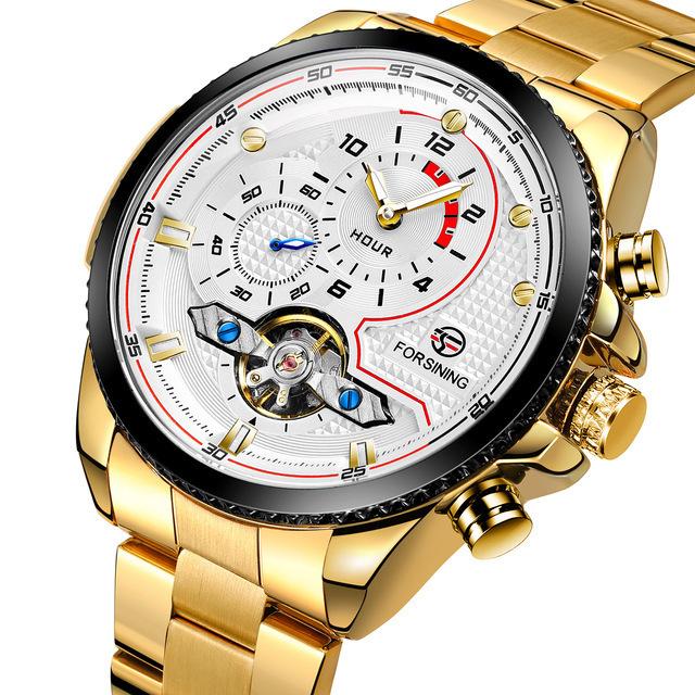 

Механические часы Многофункциональные мужские модные и повседневные маховик полностью автоматические механические часы