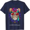 Hippie Rat Muis Tie Dye Vredesteken Psychedelisch Dierenvriend T-shirt Katoen Vier Seizoenen Dagelijkse T-shirts Herenkleding T-shirts