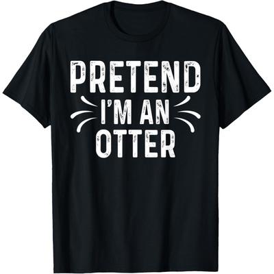 Doe alsof ik een otter ben Grappige quote Halloween kostuum cadeau T-shirt