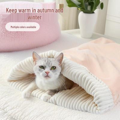 Cozy Autumn & Winter Pet Sleeping Bag for Cats & Dogs