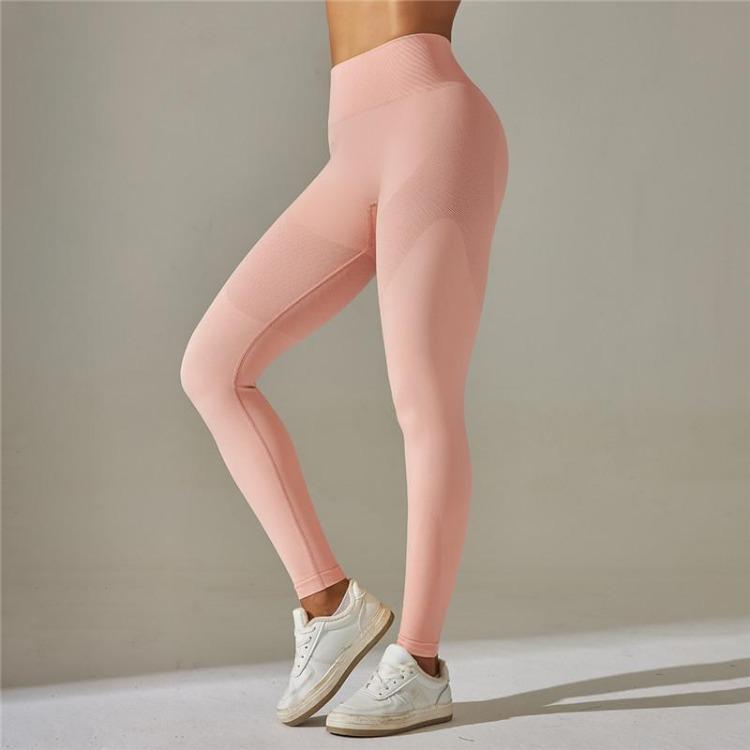 Women's Leggings - High Waist Push Up Seamless Yoga Leggings Women Solid Color Quick Dry Sport Fitness Pants