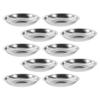 10 Pcs Sauce Dish Stainless Steel Dipping Bowls Round Metal Plates Food Flavor Seasoning Dishes Small Gear Serving Plates