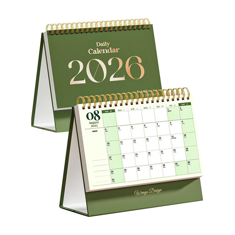 Nützlicher 2026 Desktop-Papierkalender Multifunktionaler Heimdekor Planer Zeitplaner Jahresnotizbuch Agenda Organizer