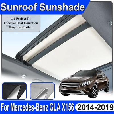 Car Sunroof Sunshade For Mercedes Benz GLA Accesories X156 2014~2019 Heat Insulation Electrostatic Adsorption Sun Visor Body Kit