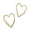 Ingemark Punk Creative Hollow Out Love Heart Stud Earrings for Women Wed Bridal Lovely Gold Color Piercing Earrings Wed Zircon