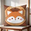 INS Cute Animals Cushion Cover Natural Linen Organic Fabric DoubleSided Printing Couch Pillow Covers Home Decor