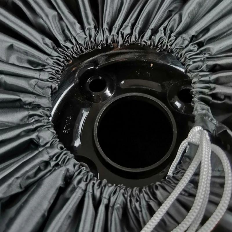 2 Sizes Universal 210D Oxford Cloth Car SUV Tire Cover Case Black  Spare Tire Wheel Bag Tyre Spare Storage Cover Tote