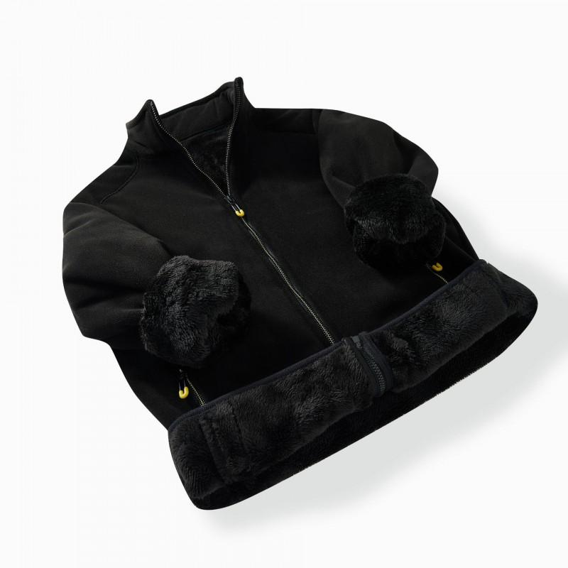 Women Men Fleece Jacket Warm Windproof Polar Top Outdoor Casual Plus Size Thermal Coat
