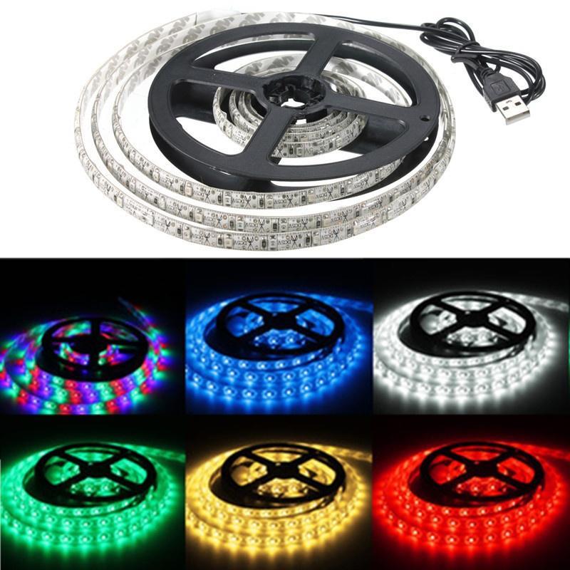 

200 СМ 3528 SMD 120 Светодиодная USB Гибкая Полоса Света для ТВ Фоновое Освещение IP65 Рождество Рождество DIY