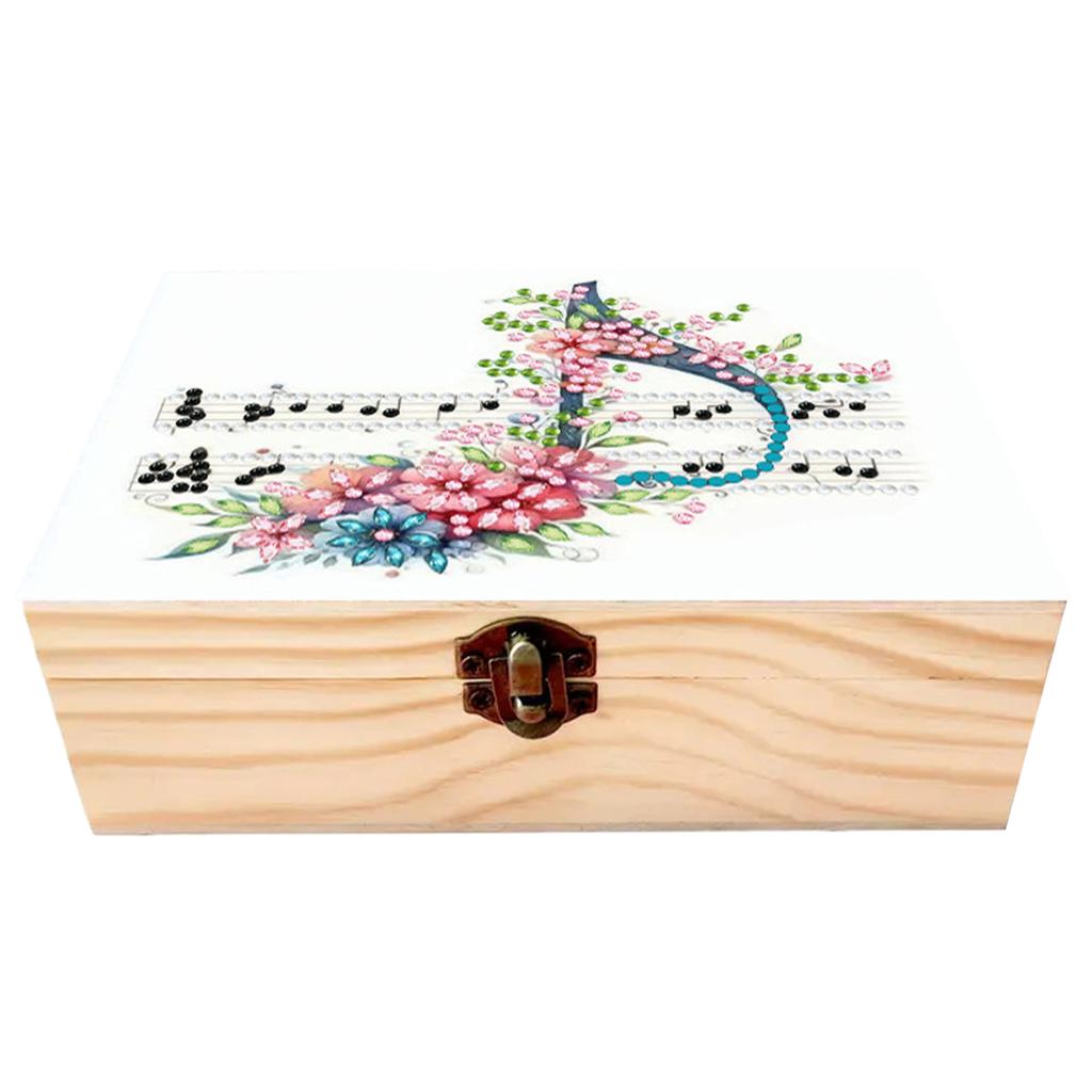 DIY Wooden 5D Diamond Art Diamond Art Storage Box DIY 5D Craft Jewelry Box for Adults Rings Beads and Jewelry Accessories