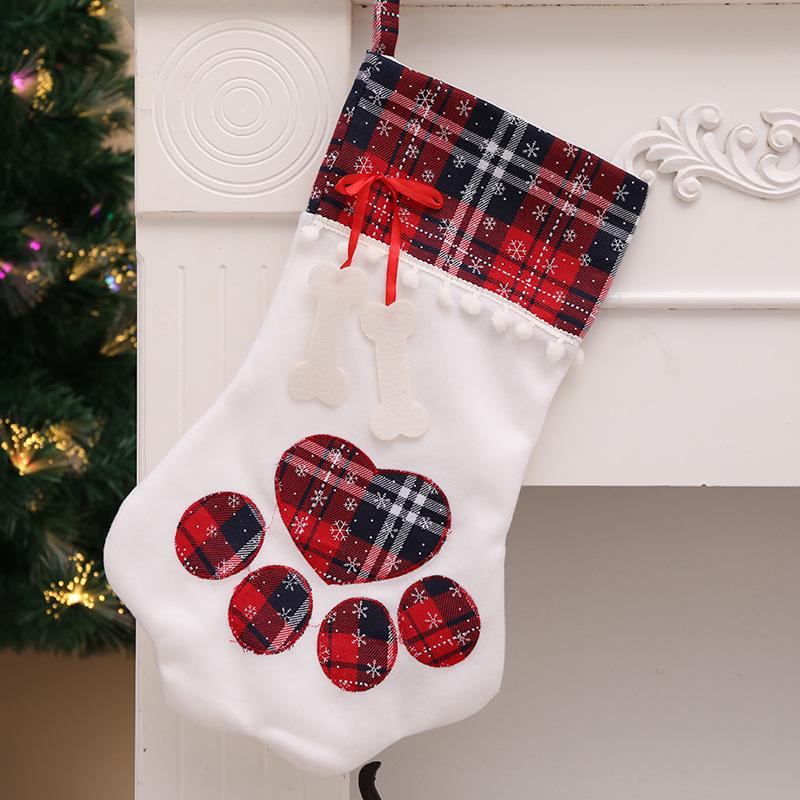 Children's Christmas Stocking Gift Bag and Tree Ornament Decoration