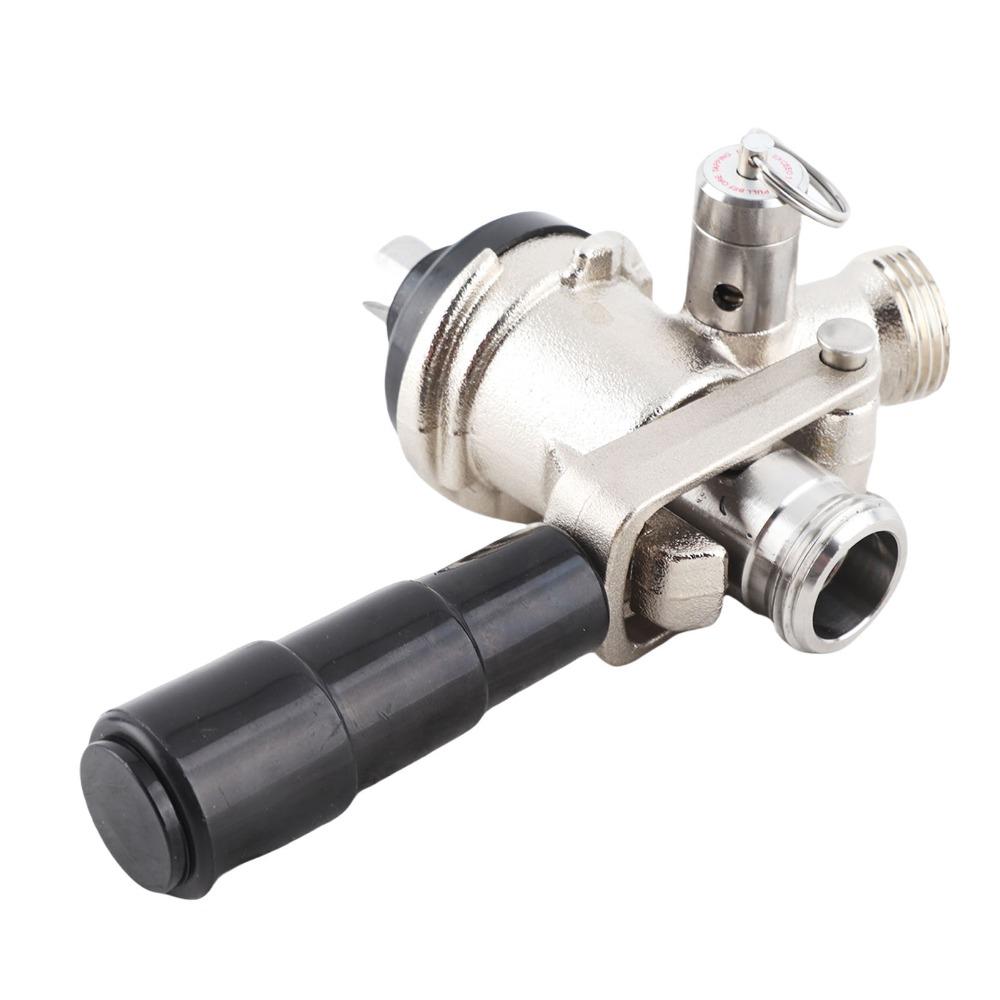 7 piece S Type Keg Coupler Silver Safety Pressure Relief Valve Draft Beer Dispenser Home Brewing