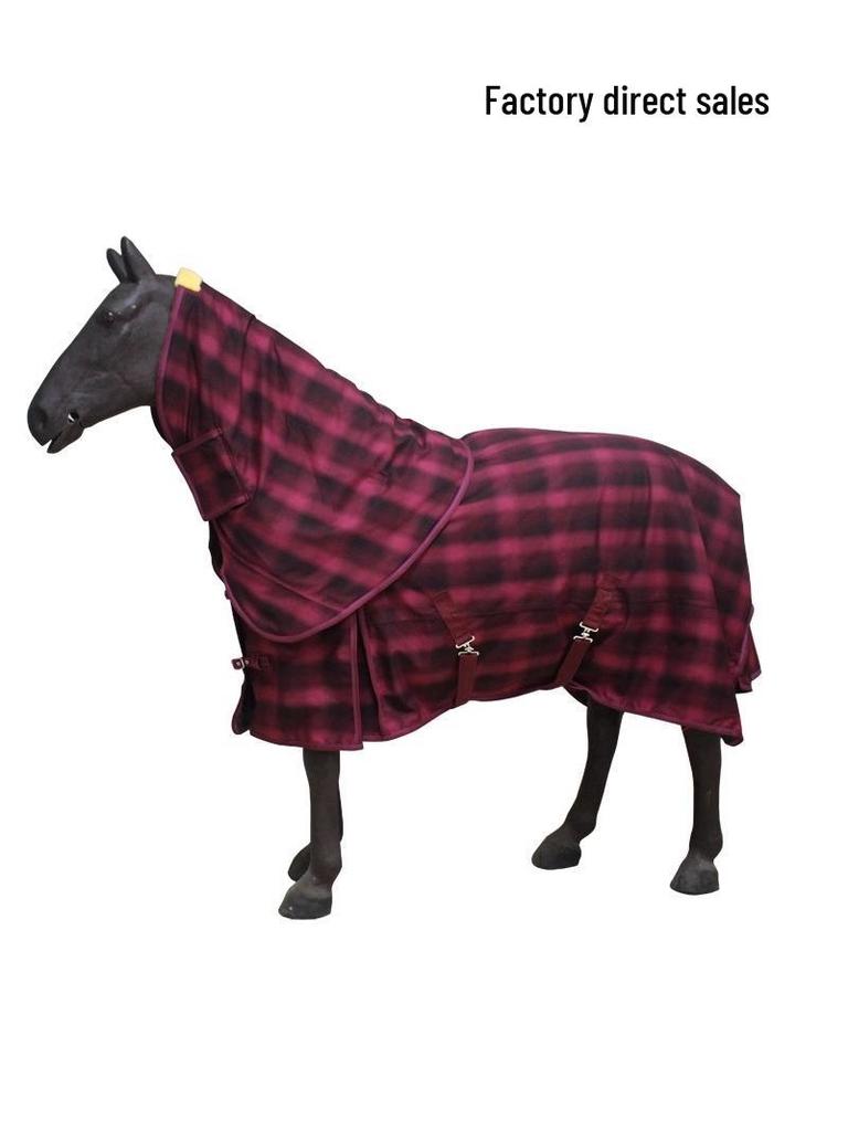 600D Winter Horse Rug with Detachable Breathable Neck Warmer