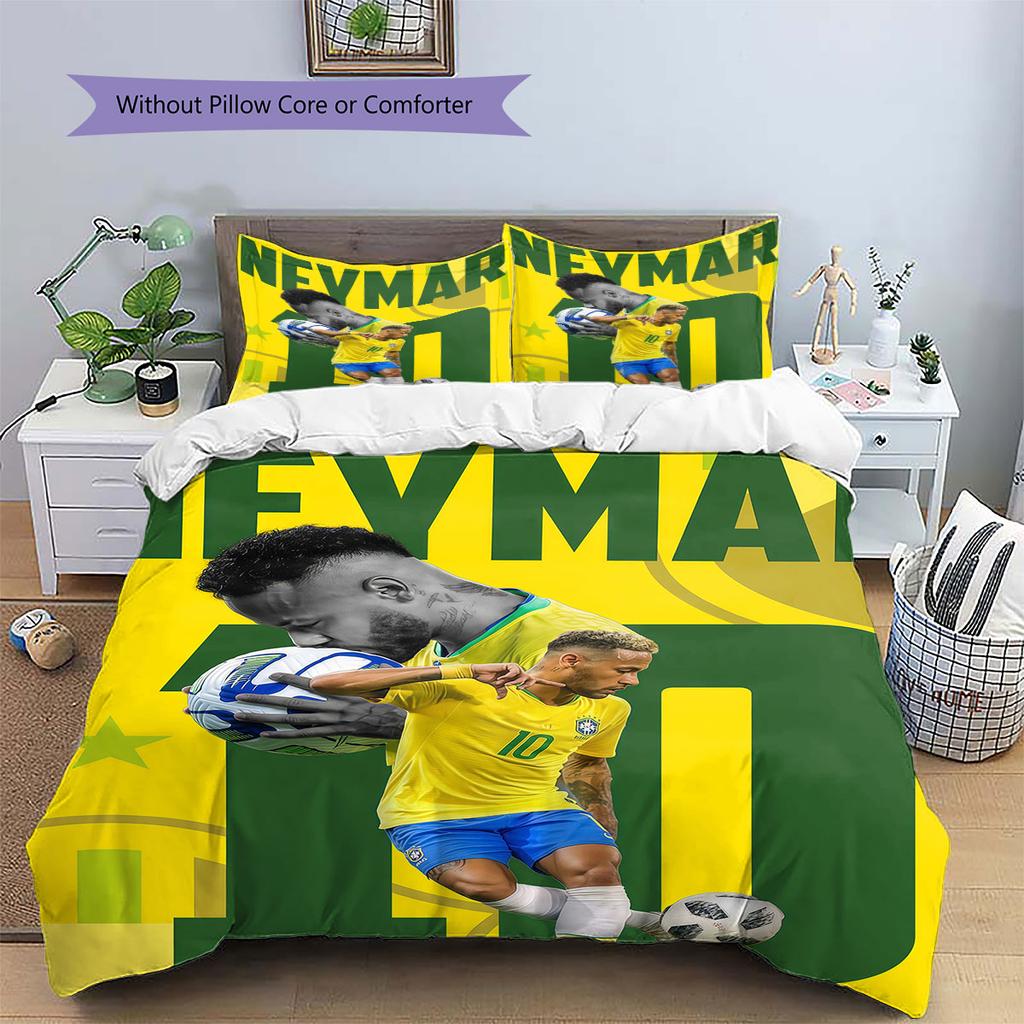 Neymar Jr Rašto Lovatiesė, Antklodės Komplektas Antklodės Užvalkalas Pagalvės Užvalkalas Namų Gimtadienio Dovana(1 * antklodės užvalkalas + 2 * pagalvės užvalkalai, be šerdies)