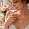 Fine Zinc Zinc Alloy Jewelry Set Openable Pendant Drip Oil Necklace Necklace Ring  Gift Giving