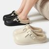 Fashion Winter Warm Fur Clogs Slippers for Women EVA Waterproof Non Slip House Slippers Woman Indoor Outdoor Thick Plush Cotton Shoes
