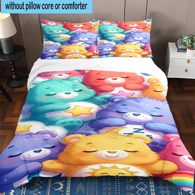 3PCS Love Bears Cozy Night 3pcs Bedding,Including 3PCS Duvet Cover And 2pcs Pillowcases Perfect for Christmas,Ideal for Bedroom, Dormitory