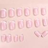 Pink & White Manicure Set: Cute, Simple European & American Style Wearable False Nails