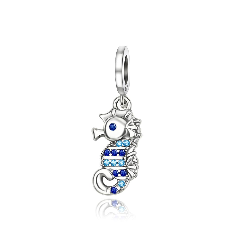 925 Silver Ocean Marine Life Charms Octopus Turtle Fish Whale Mermaid Seahorse Beads DIY Jewelry Making Supplies for Necklace Bracelet