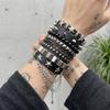 5 pcs Zinc Zinc Alloy Chain Bracelet Spike Star Stud Wristband Rock Style Punk Bracelet Set  Gift