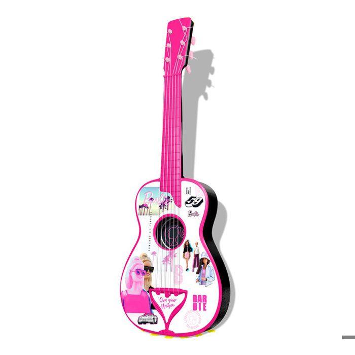Guitare acoustique - CLAUDIO REIG - Barbie - 6 cordes - Multicolore - Inclus étui de transport