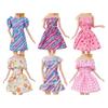 30cm Doll Dress with Fashion Floral Design Doll Accessories For Kids Roleplay Game Creative Dressingup Activity Supply