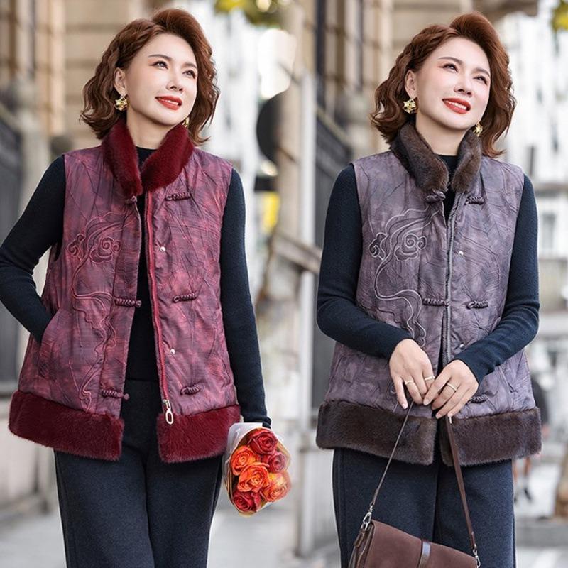Damen Mehrzweck-Herbst- und Winterkleidung Verdickte ärmellose Weste Jacke Neue Weste