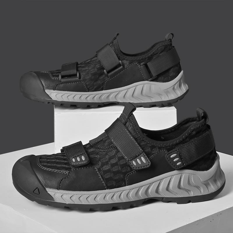 Summer Shoes New Sandals Handmade Mesh Leather Breathable Sandals 38-46