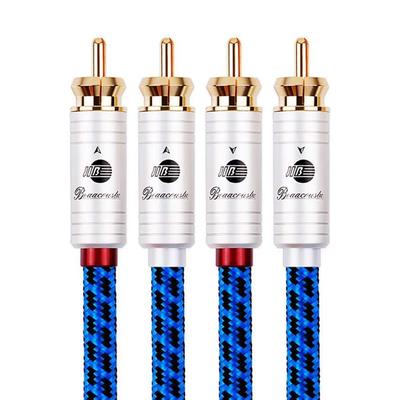 JIB RCA Stereo Cable [Male-Male] 2RCA To 2RCA Gold-Plated Connectors for Amplifiers, CD Players, Speakers, Car Audio, Etc. / 1.5m Length